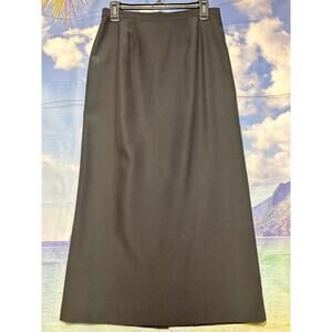 Kasper Black Dress Long Skirt Lined Women's Size 8 Evening Wear Excellent Cond